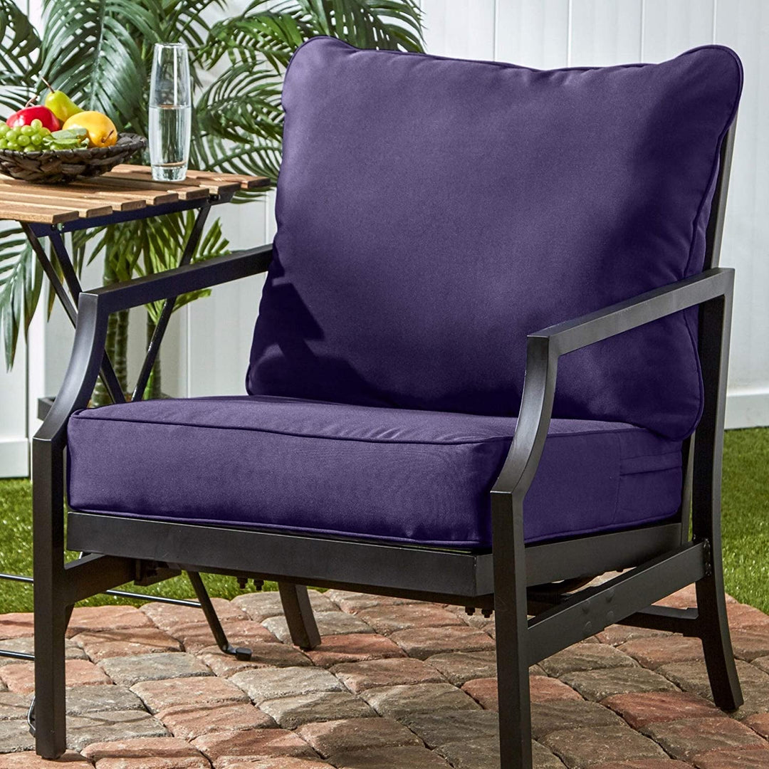 Navy Outdoor 25 inch X 47 inch Deep Seat Cushion Set Blue