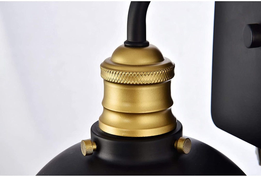 Wall Sconce D7 1 H8 3 Lt 1 Black Brass Finish Industrial Transitional Steel - Diamond Home USA