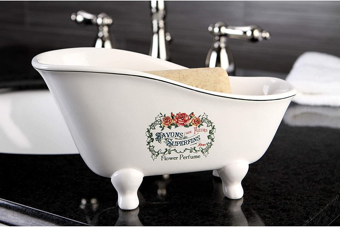 Aux Slipper Clawfoot Tub Soap Dish Floral