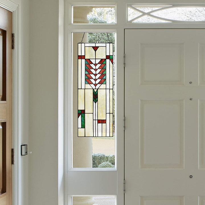 Stained Glass Window Panel Ivory Mission Craftsman