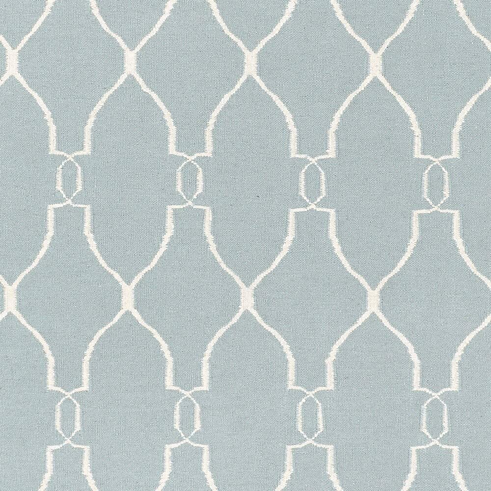 MISC Hand Woven Blue Wool Area Rug 2'6" X 8' Runner Geometric Latex Free Handmade