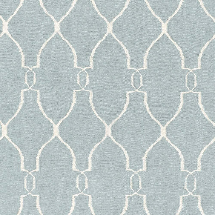 MISC Hand Woven Blue Wool Area Rug 2'6" X 8' Runner Geometric Latex Free Handmade