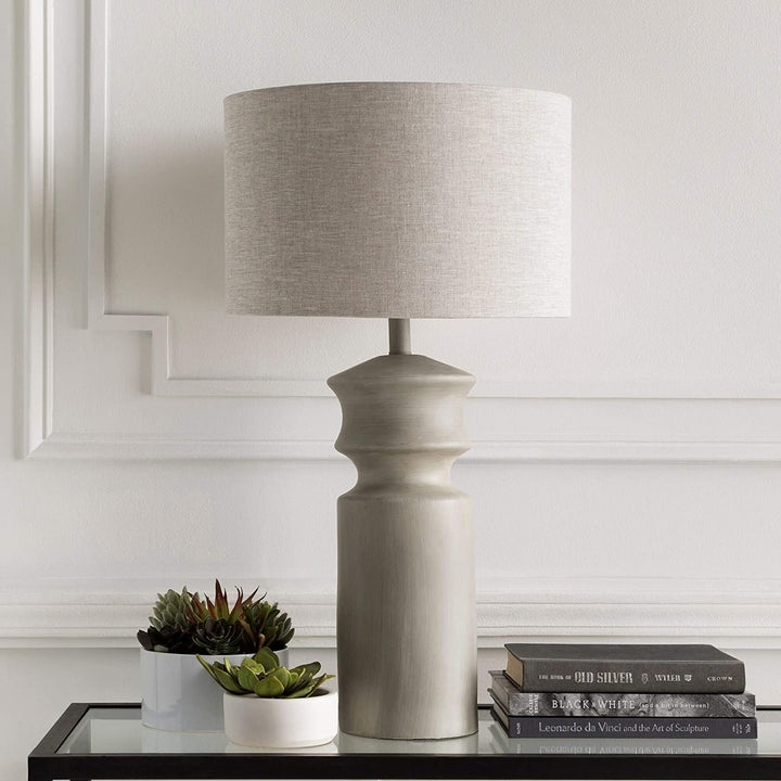 Farmhouse Grey Table Lamp Off/White