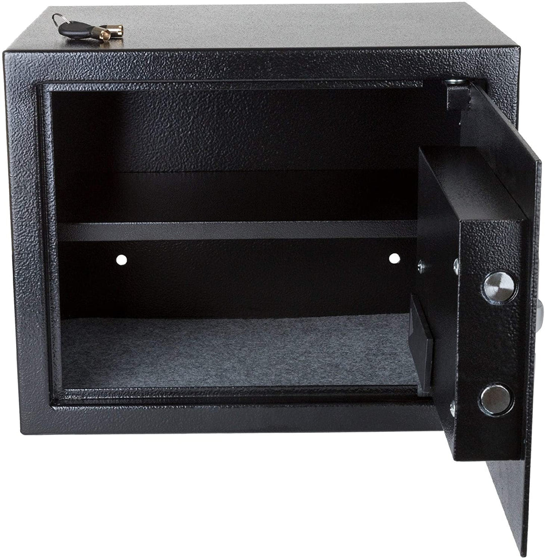 Fleming Supply Security Safe Box Electronic Digital Keypad 1 Cubic Foot 2 Manual Override Keys Classic Metal Steel - Diamond Home USA