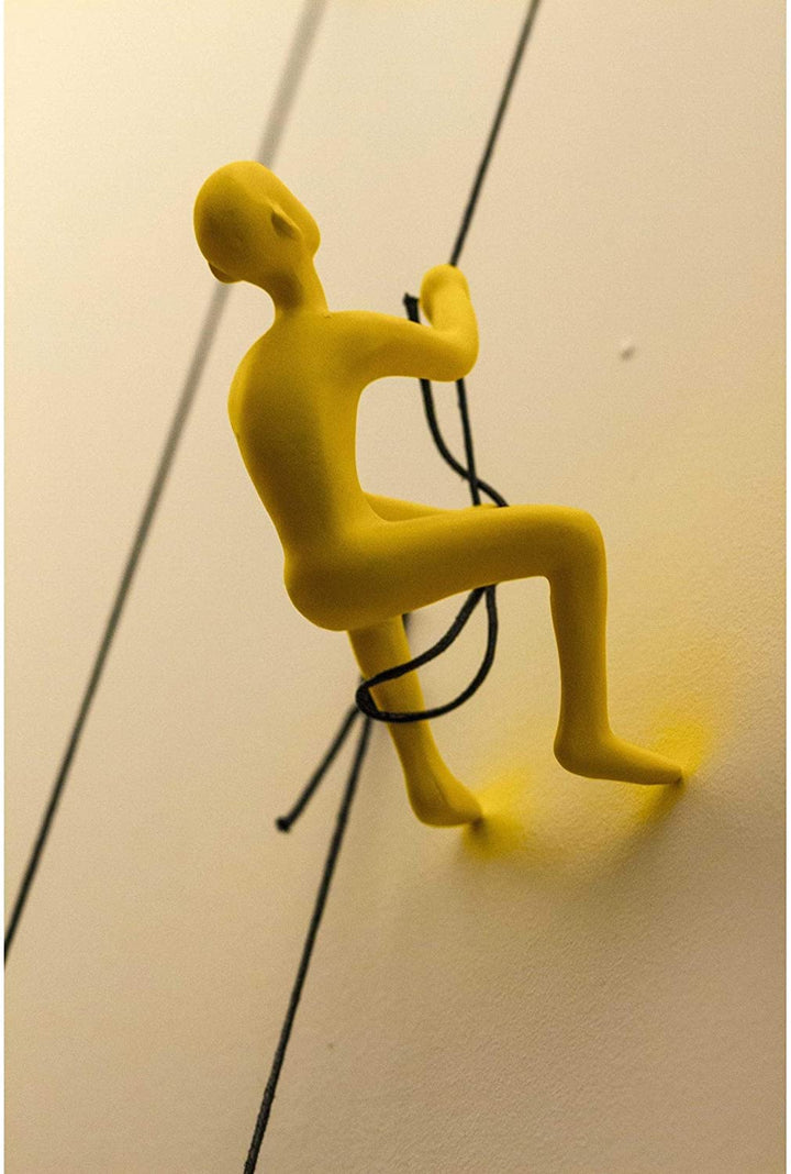 6" X 3" Resin Yellow Climbing Man Circus - Diamond Home USA