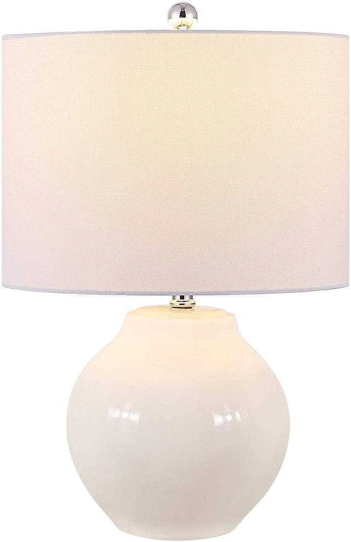 21 5 inch Resin Table Lamp 14" X 21 5" White Modern Contemporary Traditional Chrome Bulbs Included - Diamond Home USA