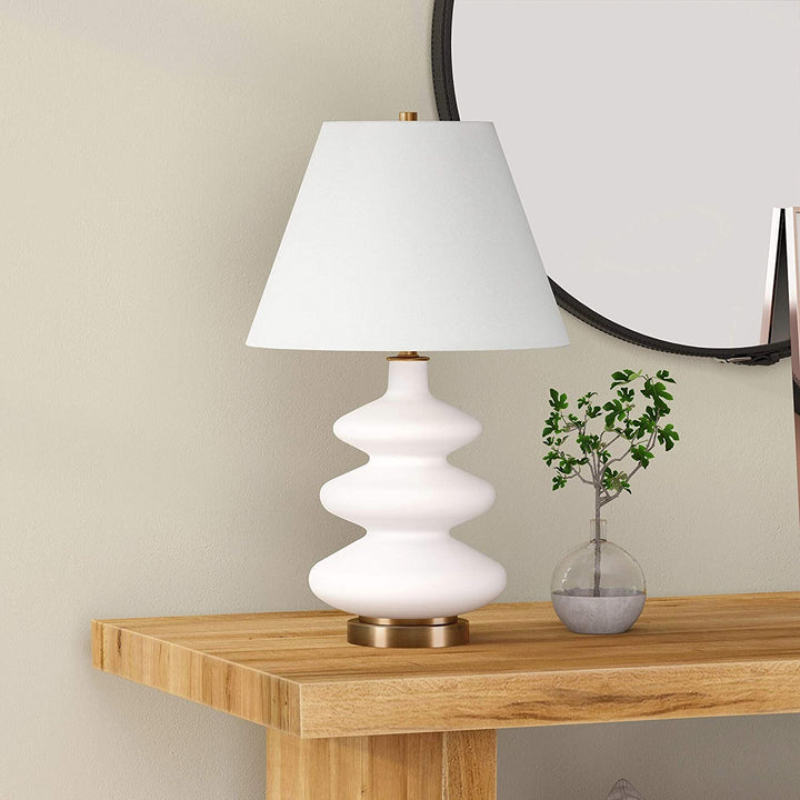 Matte White Triple Lamp Modern