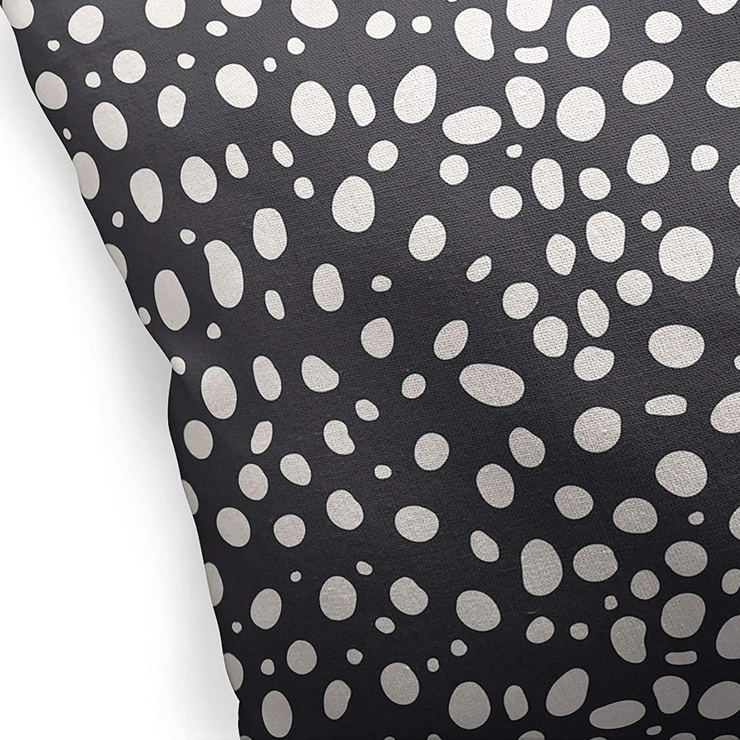 Cheetah Tan Spot Indoor|Outdoor Pillow by Marina 18x18 Black Bohemian Eclectic Polyester Removable Cover