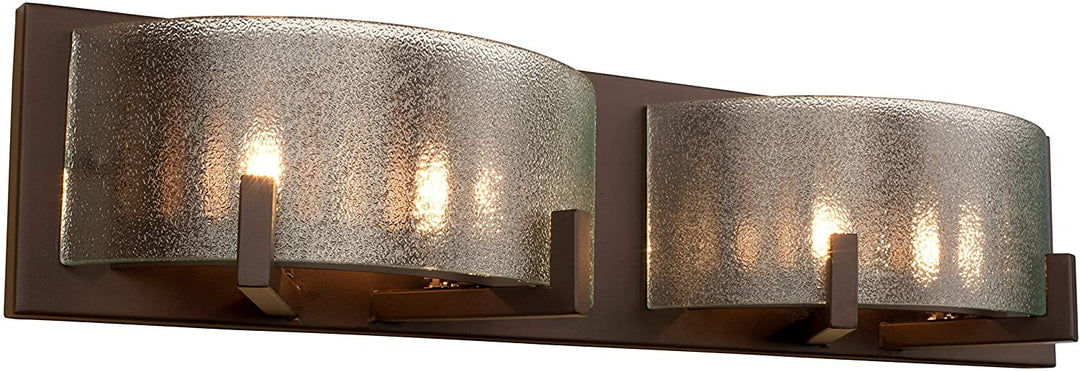 Firefly 4 Light Industrial Bronze Bath Fixture Brown Modern Contemporary Glass Metal - Diamond Home USA