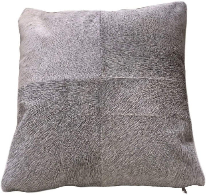 Grey Cowhide Pillow Esel Double Sided Leather Pillow