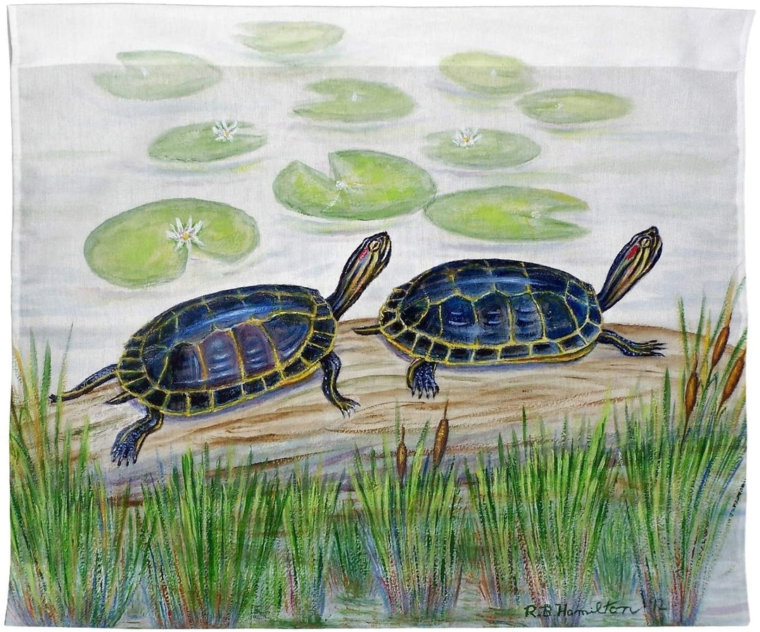 Two Turtles Outdoor Wall Hanging 24x30 Color Modern