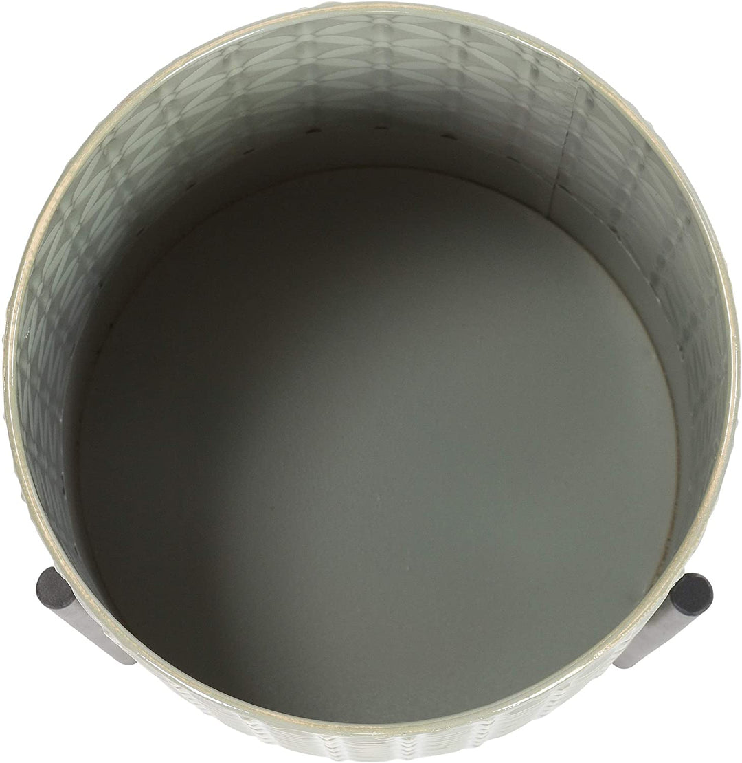 Table Top Planters (Set 3) Grey Farmhouse Round Metal - Diamond Home USA