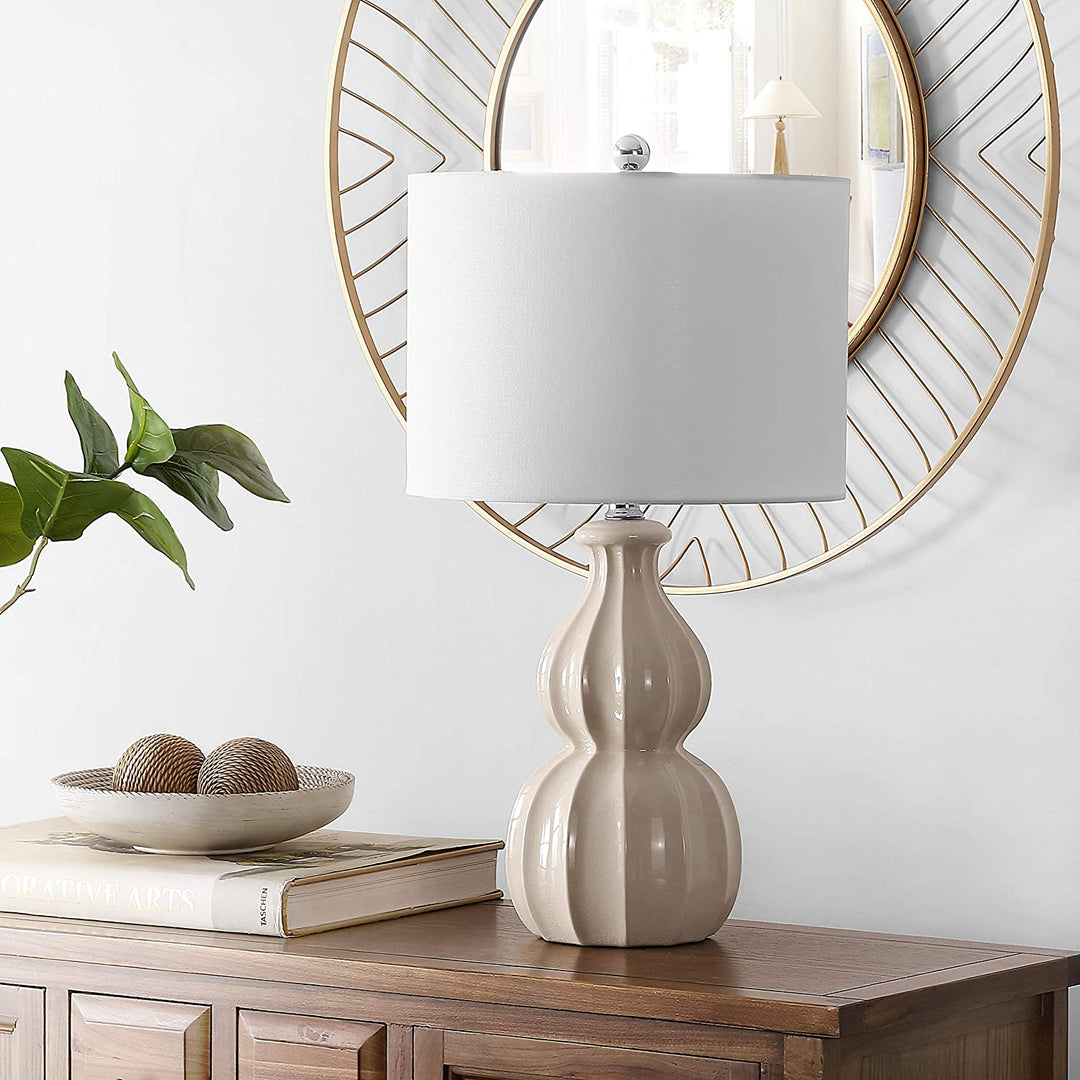 Lighting 24 5 inch Ceramic Table Lamp 14" X 24 5" White