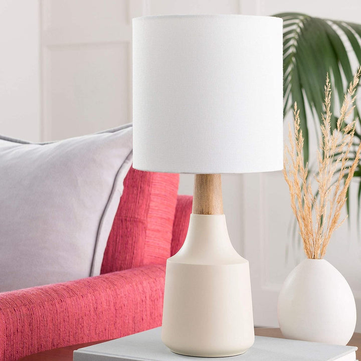 Ivory Modern Table Lamp Cream Contemporary Bulbs
