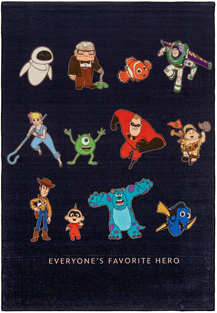 Pixar Heroes Area Rug (4'6"x6'6") 4' X 6'/Surplus Color