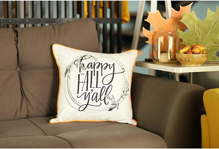 Fall Season Thanksgiving Quote Throw Pillow Covers 18"x18"