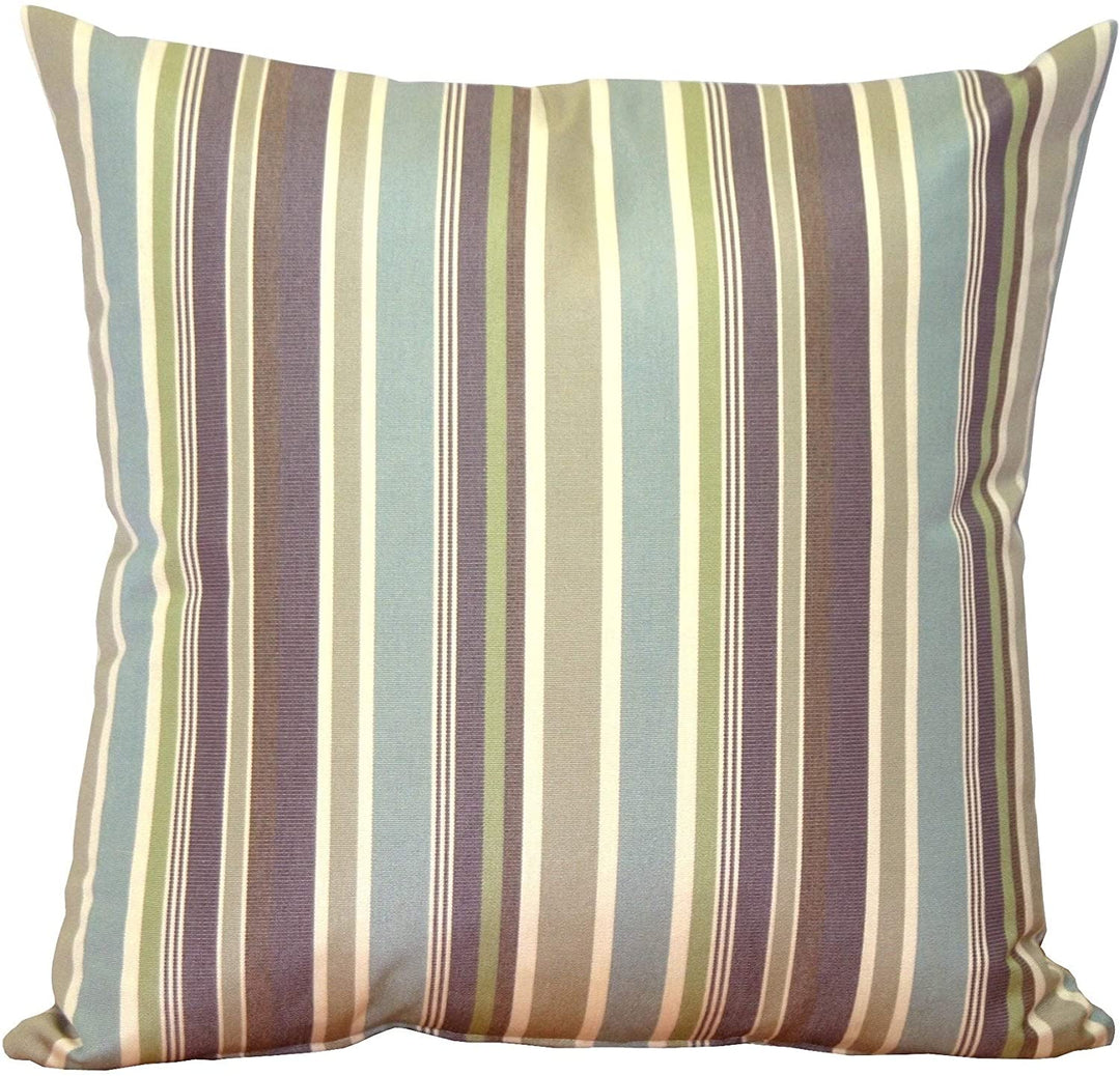 Whisper Stripes 20x20 Outdoor Pillow Blue Stripe Modern