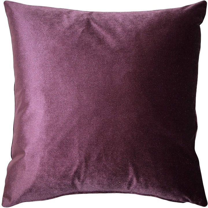Velvet Pillow 16x16 Purple Solid Color Modern Contemporary