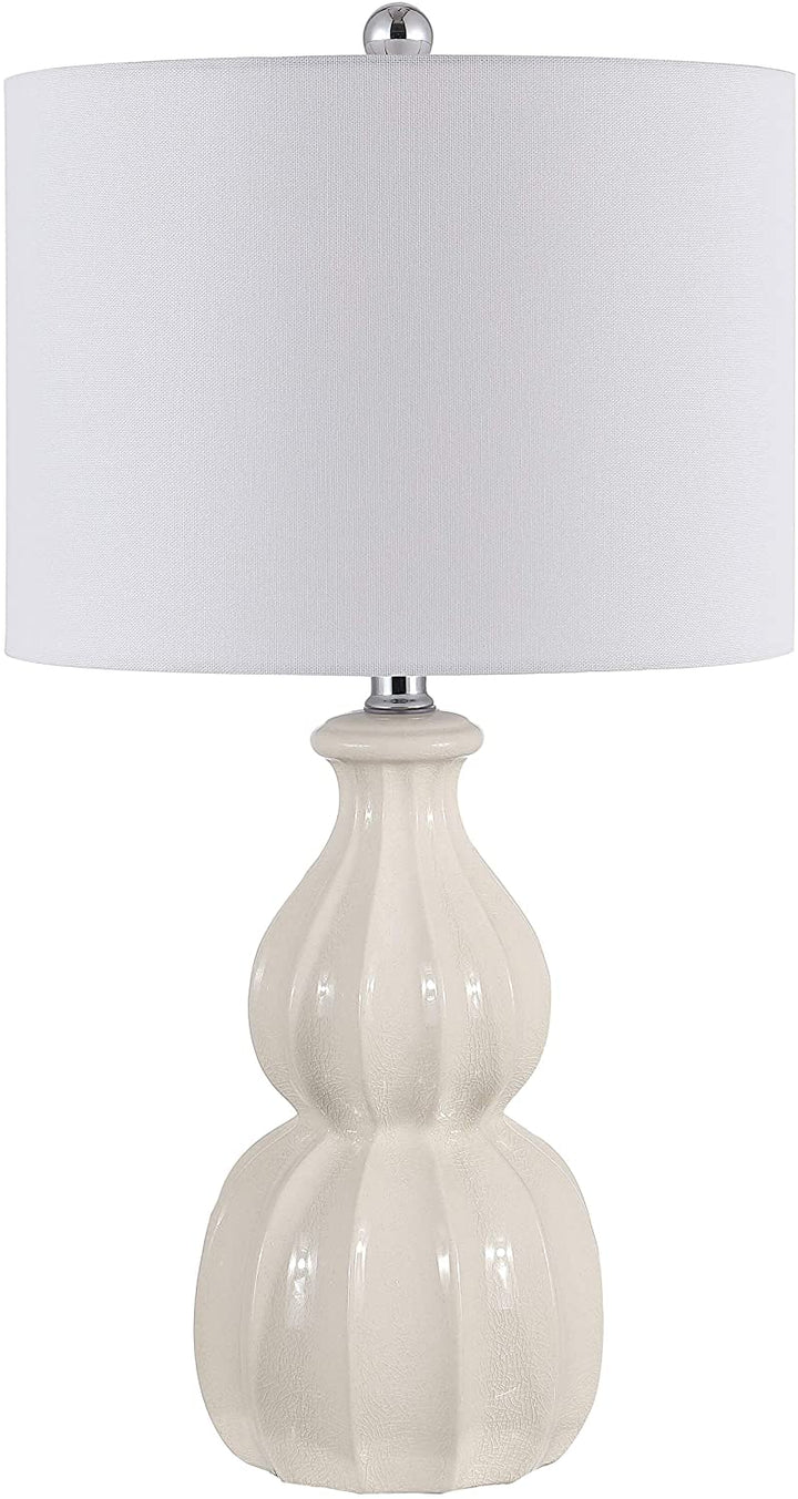 Lighting 24 5 inch Ceramic Table Lamp 14" X 24 5" White Modern Contemporary Traditional Chrome Bulbs Included - Diamond Home USA