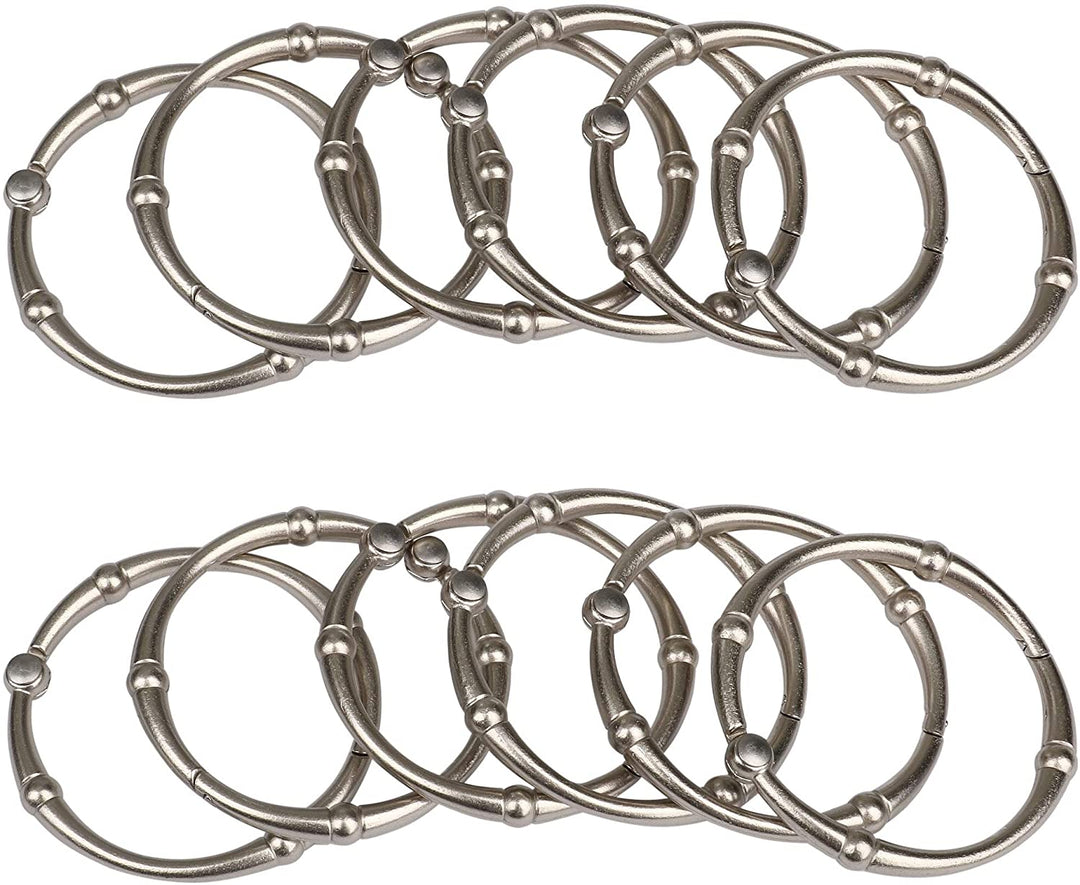 Shower Curtain Rings Rustproof Brushed Nickel