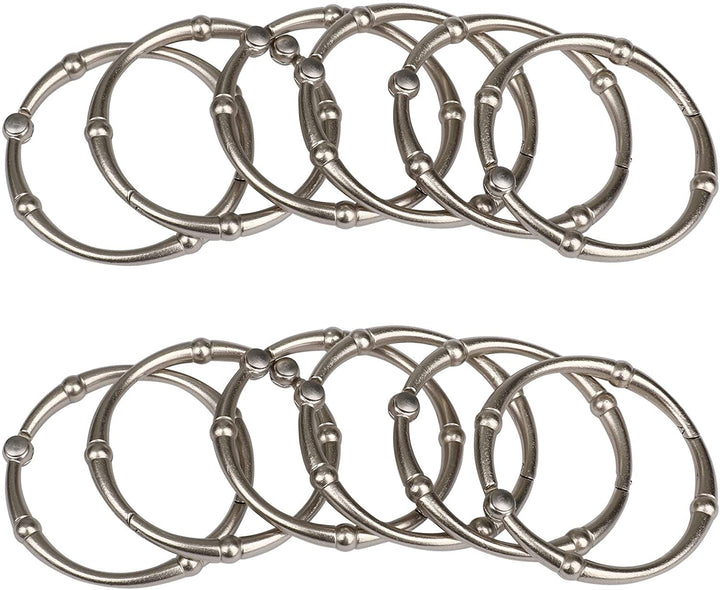 Shower Curtain Rings Rustproof Brushed Nickel