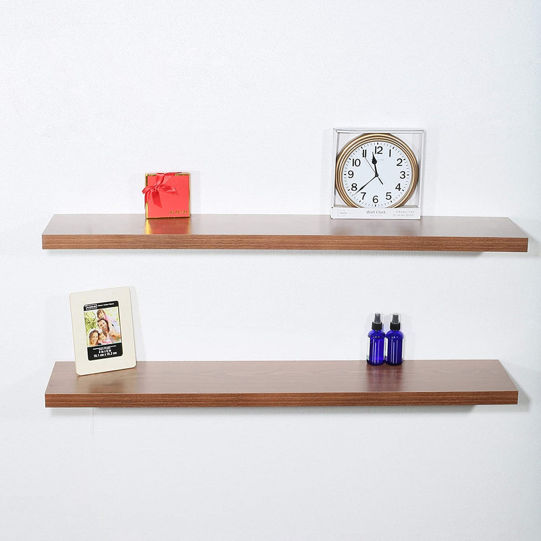 Set 2 Modern Contemporary Jd Walnut Floating Shelf 47 29 251