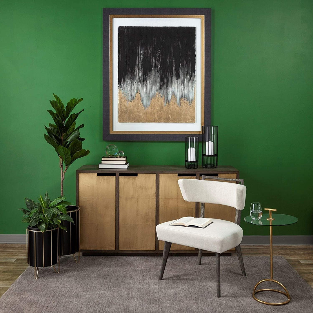 I (Small) Table Candle Holder Black Modern Contemporary Metal - Diamond Home USA