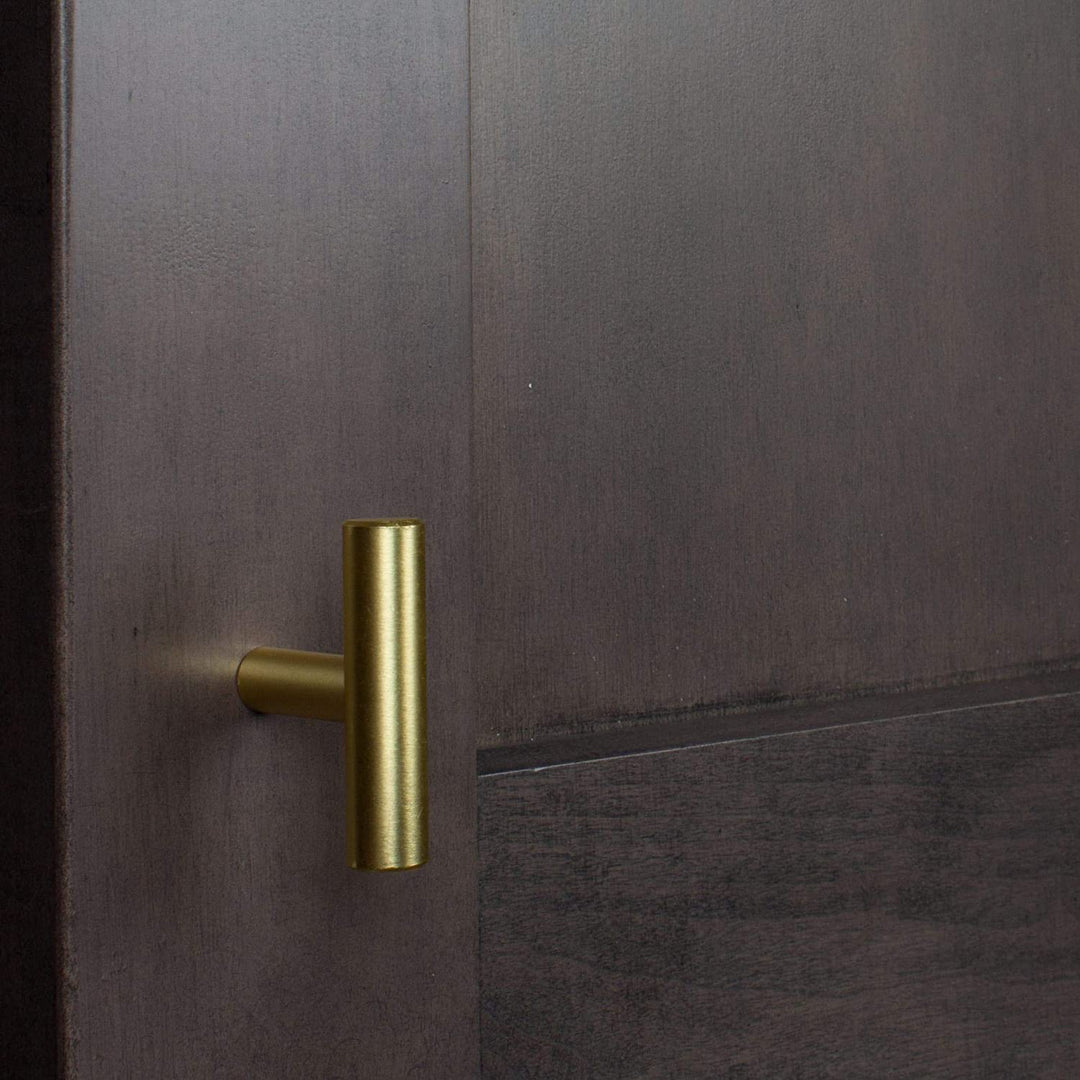 2 inch Solid Satin Gold Cabinet Bar Knobs (Pack 25) Metal Finish - Diamond Home USA