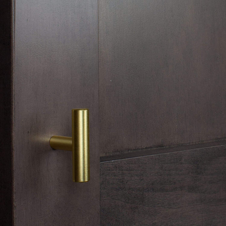 2 inch Solid Satin Gold Cabinet Bar Knobs (Pack 25) Metal Finish - Diamond Home USA