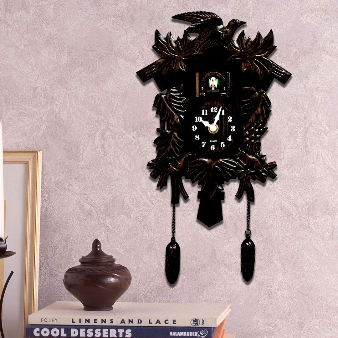 Antique Black Forest Bronze Cuckoo Wall Clock Modern