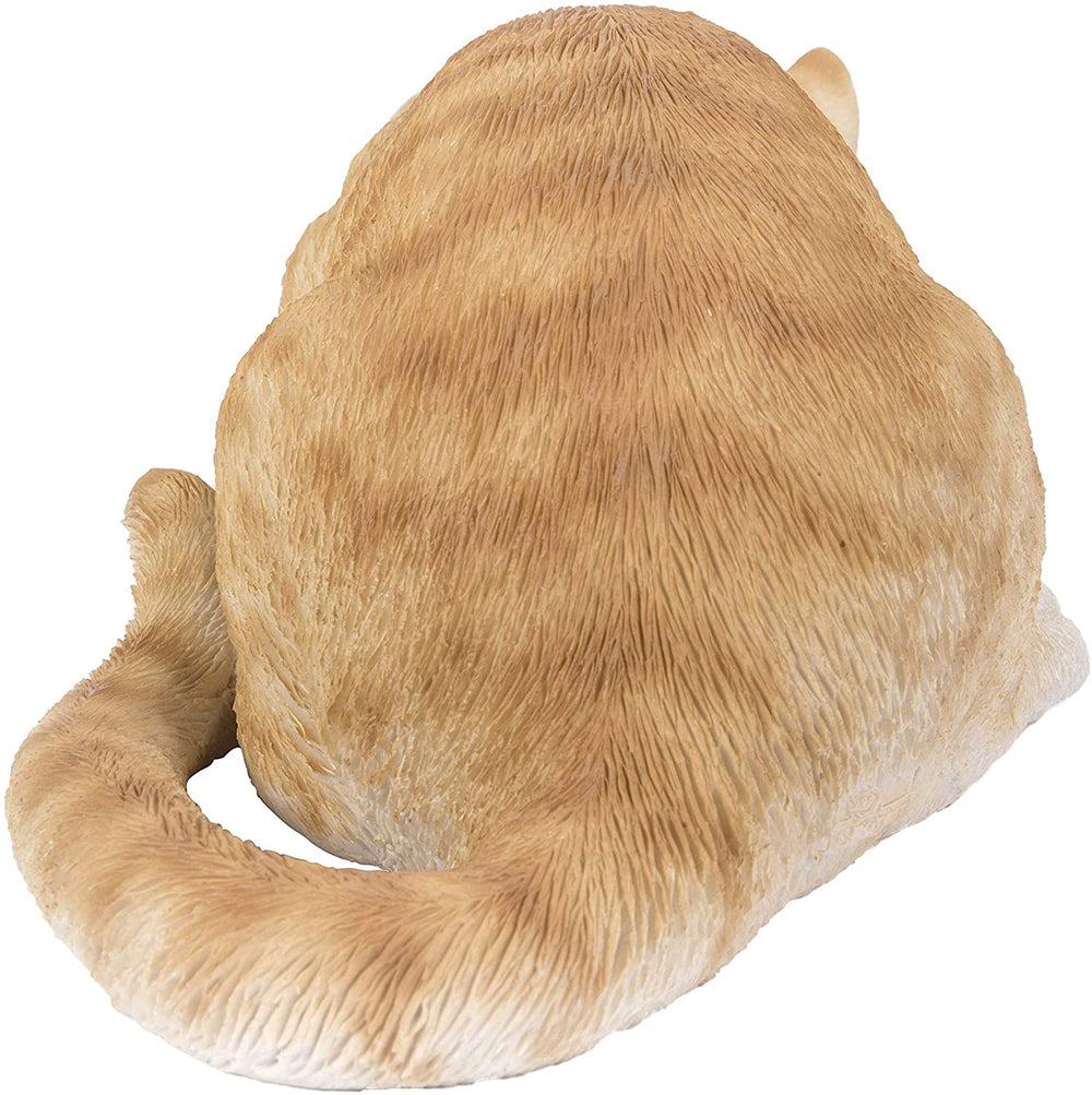 Cat Looking Over Ledge Orange Tabby Polyresin - Diamond Home USA