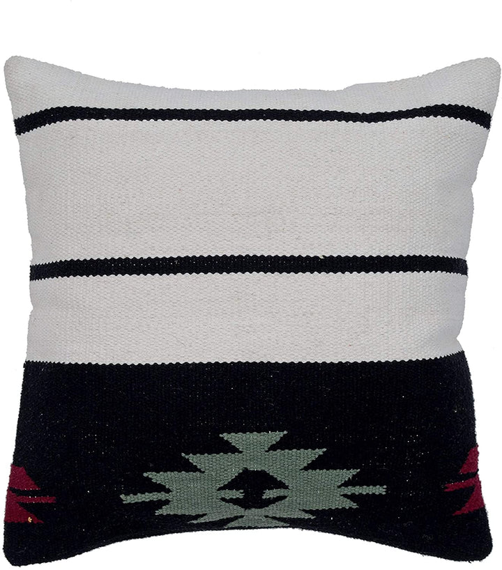 Handmade Cotton 20'' Throw Pillows (Set Two) Black Grey