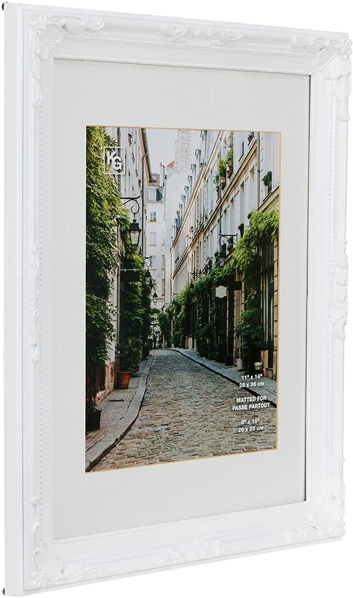 Kg Georgia Picture Frame White 8" X10" - Diamond Home USA