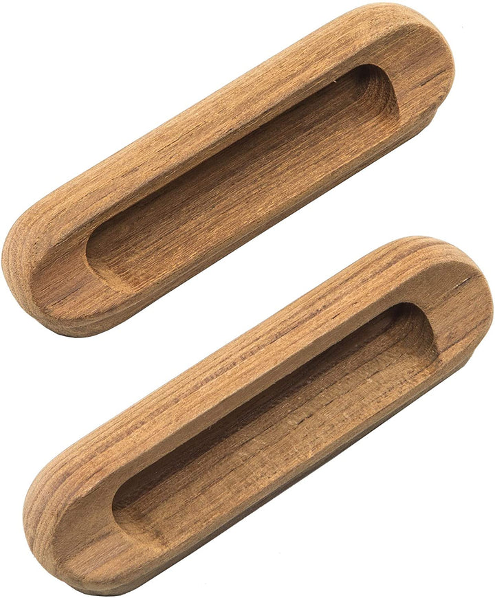 Teak Oblong Drawer Pull Brown Traditional Wood Natural