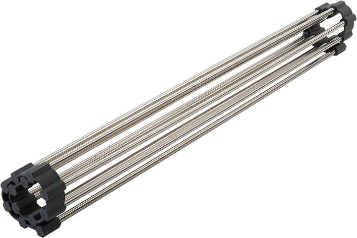 Kitchen Details Roll Up Over Sink Drying Rack 19"x 9 65"x 0 20" Grey Stainless Steel Finish - Diamond Home USA