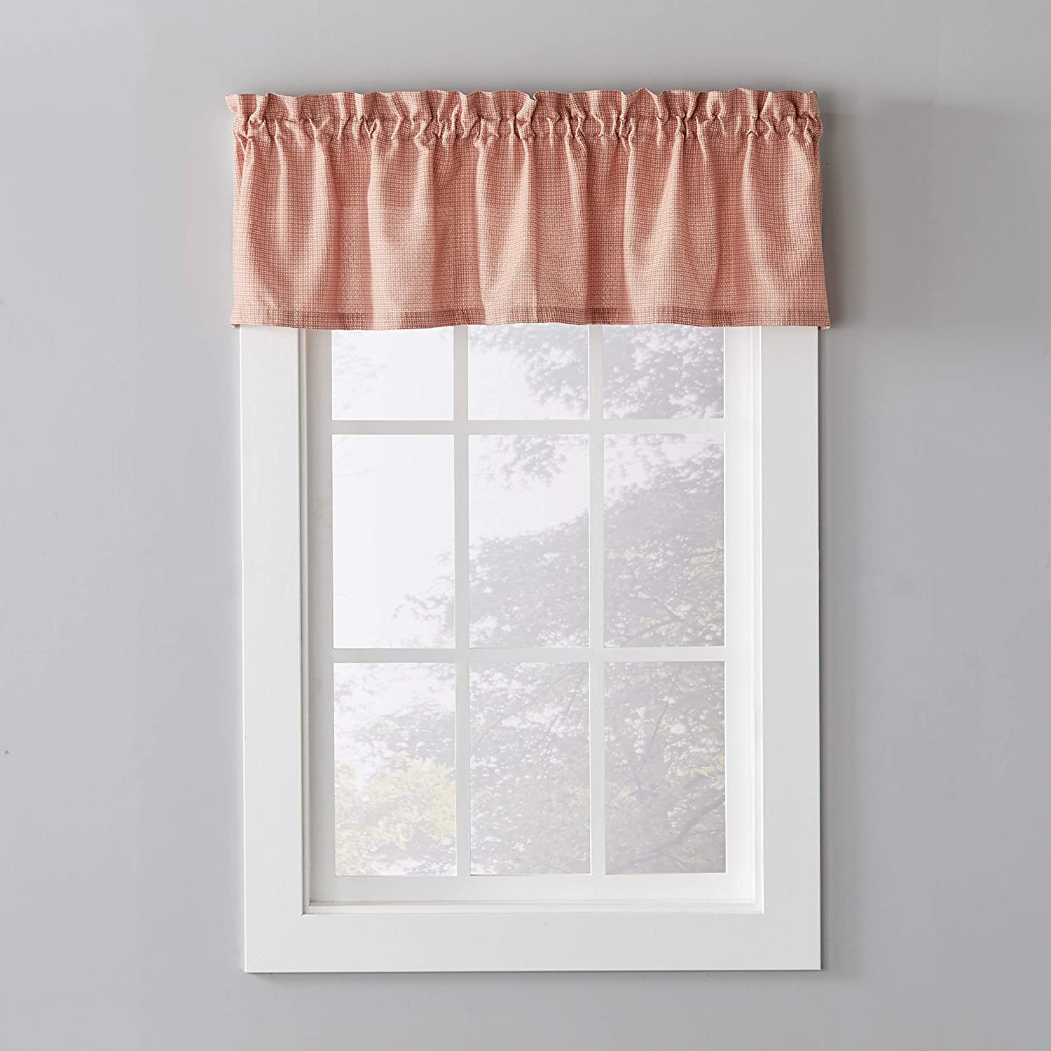 Rust Valance Rust 13 inch Valance Orange Solid Mid Century Modern