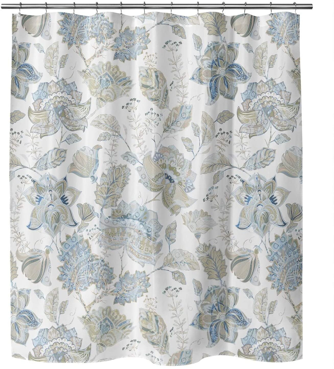 Shower Curtain by 71x74 Off/White Floral Cottage