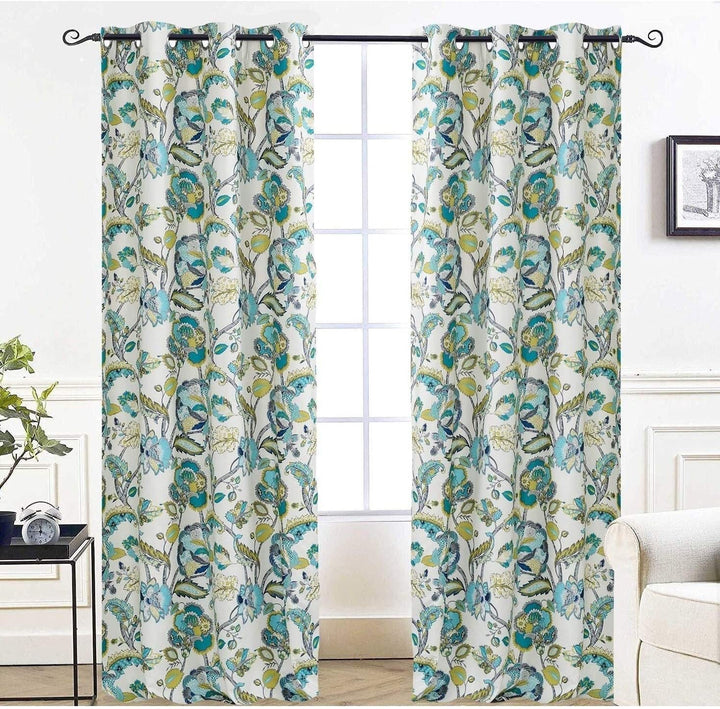 Classic America Design/Look Floral Leaves Window Curtain