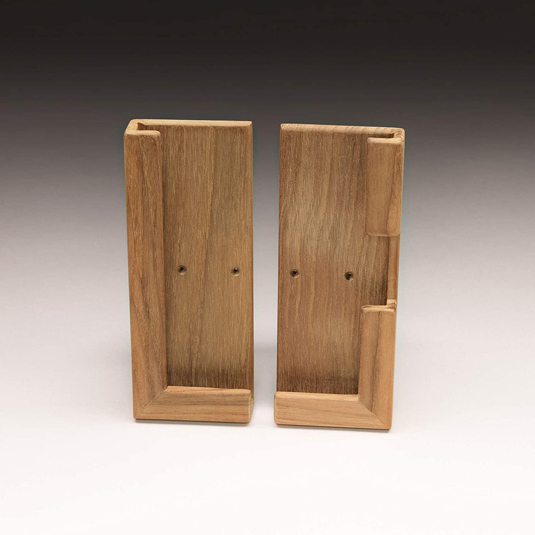Teak Adjustable Tablet Rack 5 3/4" W X 7 5/16" H 1" D Brown Wall Mounted - Diamond Home USA
