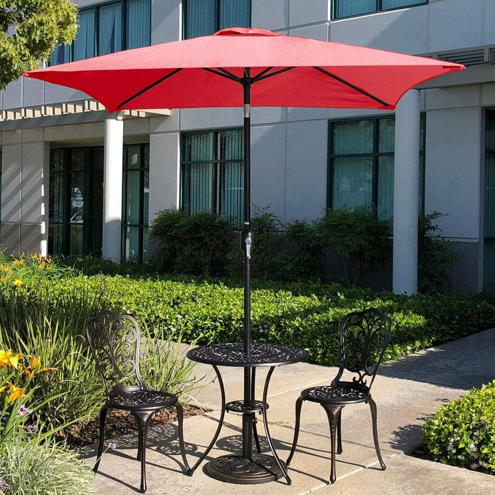 6 5' Square Patio Umbrella Outdoor Table Market Tilt/Crank 4