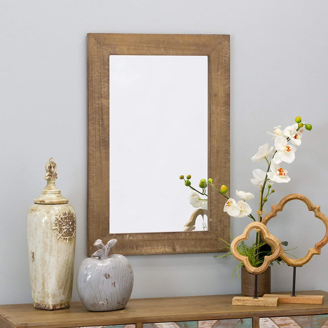 Wall Mirror Nutmeg 30 X 20 Antique Brown 30" h 20" w 1" d