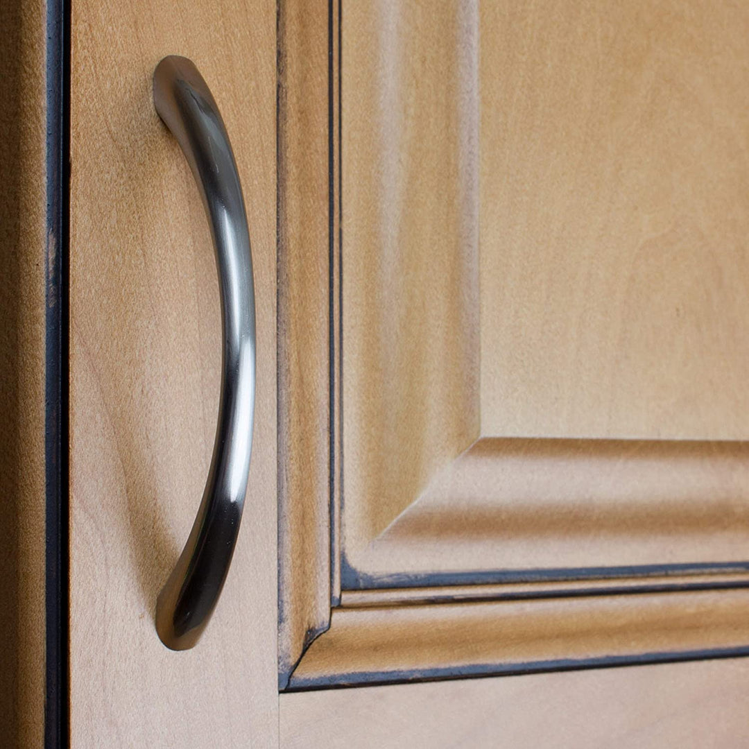 3 75 inch Satin Nickel Loop Pulls (Case 25) Grey Metal Finish - Diamond Home USA