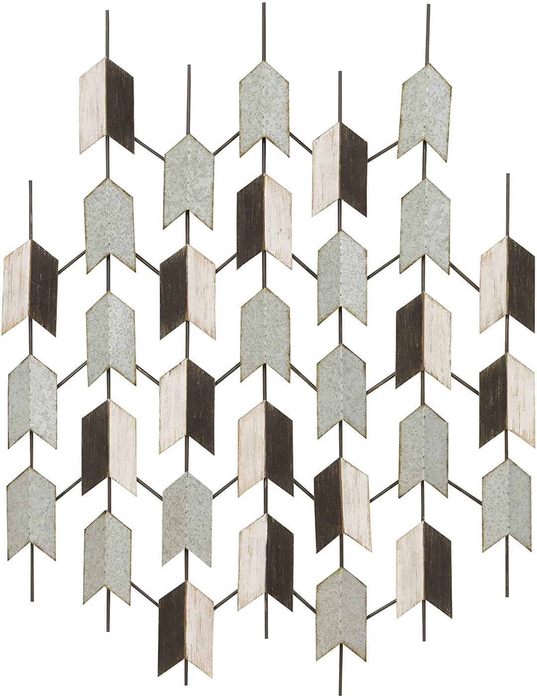 Modern Arrow Wall Decor N/ Black White Farmhouse Contemporary Metal - Diamond Home USA