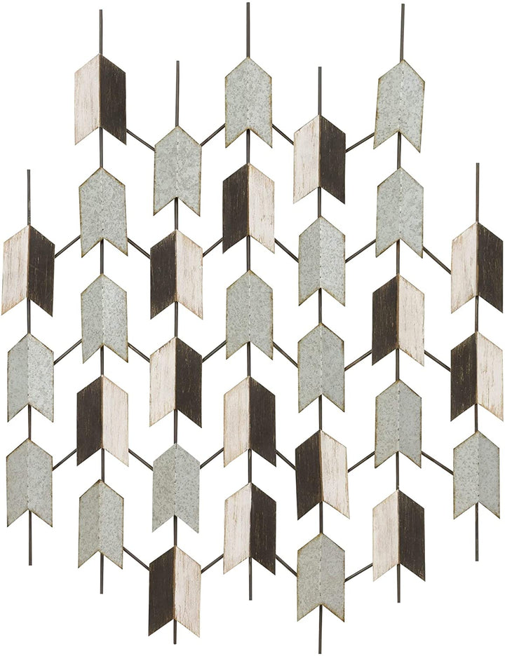 Modern Arrow Wall Decor N/ Black White Farmhouse Contemporary Metal - Diamond Home USA