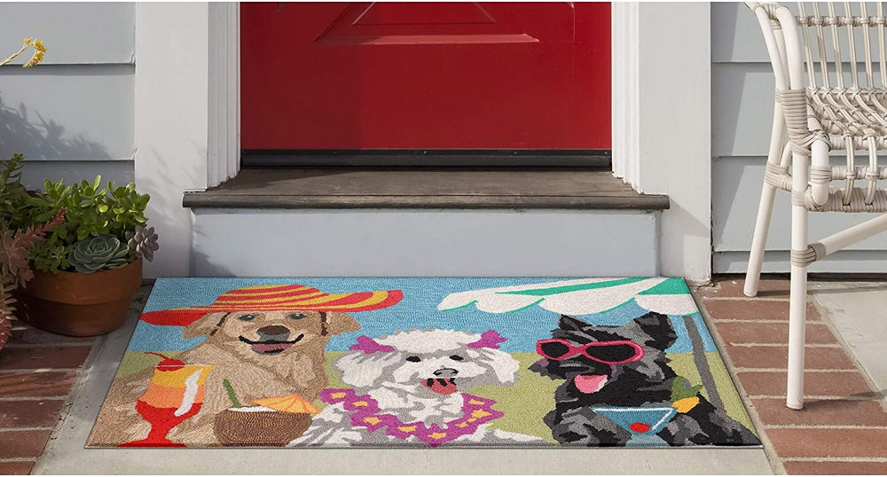 Frontporch Indoor/Outdoor Rug Bright 30"x48" Color Novelty Rectangle Polyester Contains Latex - Diamond Home USA