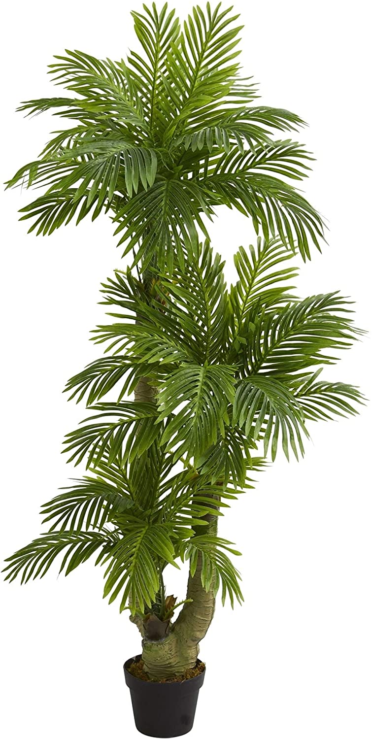 5' Triple Phoenix Palm Artificial Tree H 5 Ft W 11 D
