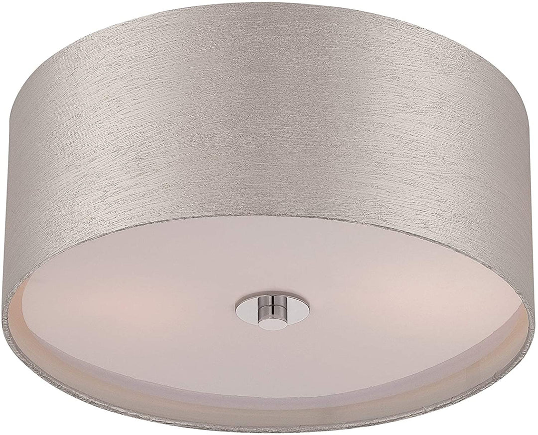Single Light Flush Mount Grey White Modern Contemporary