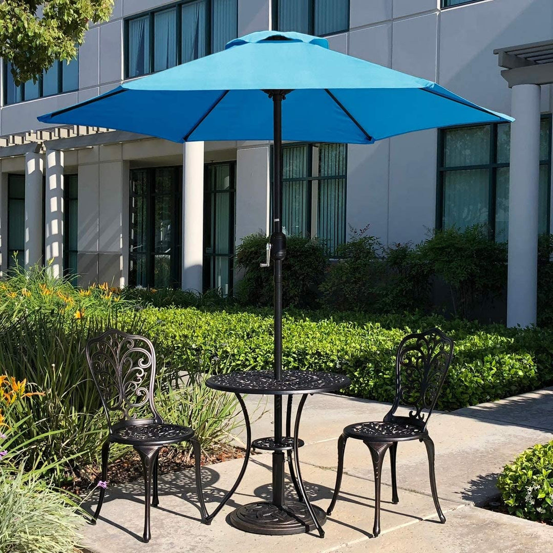 7 5' Patio Umbrella Outdoor Table Market Umbrella(Aqua Blue)