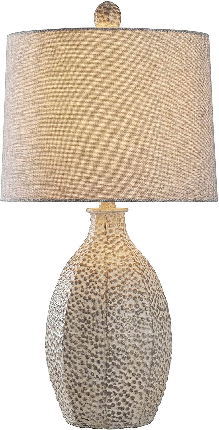 Table Lamp Textured Grey Shade Cream Modern Contemporary - Diamond Home USA