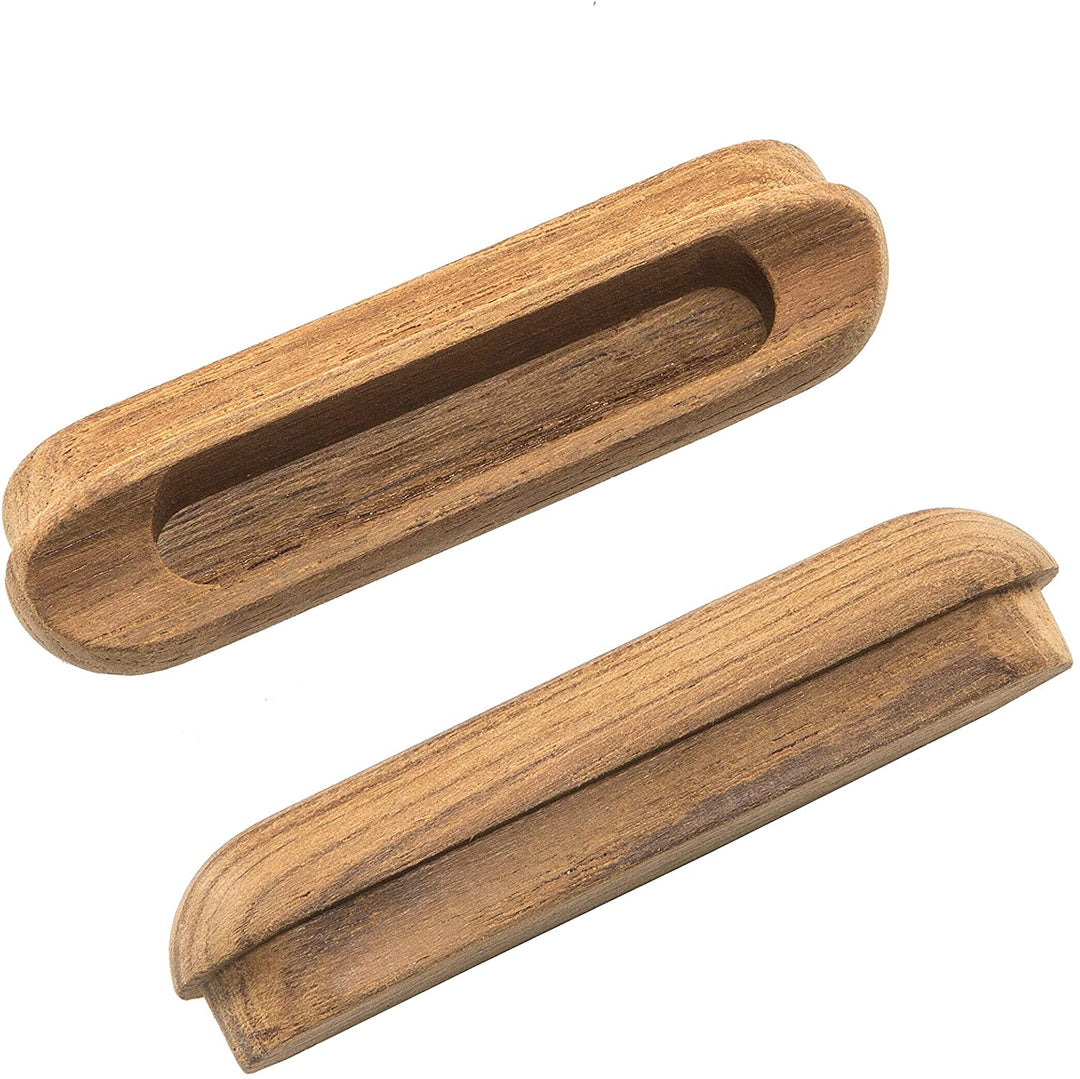 Teak Oblong Drawer Pull Brown Traditional Wood Natural Finish - Diamond Home USA